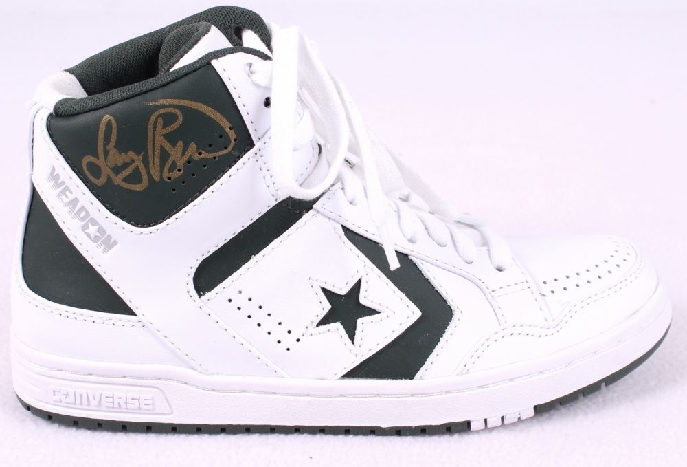 Larry Bird Signed Throwback Converse Weapon Basketball Shoe