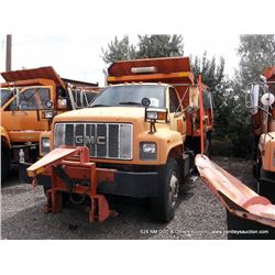 1995 GMC C7H042 TOPKICK DUMP TRUCK ~ 183,233 MILES VIN: 1GDP7H1JXSJ503401, ORANGE, 6.6L L6 DIESEL, A