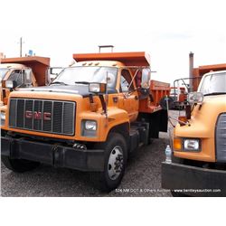 1999 GMC C7H042 TOPKICK DUMP TRUCK ~ 176,018 MILES VIN: 1GDP7H1C8XJ514101, ORANGE, C8500, 7.2L L6 TU