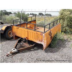 1984 SHOPMADE PICKUP BED TRAILER, SINGLE AXLE VIN: NM133442 TITLE # 150791GSD314585 FA03495