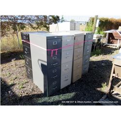 LOT: 6 METAL 4 DRAWER FILE CABINETS (print sequence:) 15332, 2021
