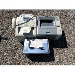 LOT: 1 LASER PRINTER, 1 INKJET, 1 FAX MACHINE