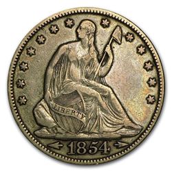 1854 Liberty Seated Half Dollar w/Arrows XF