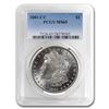 Image 1 : 1881-CC Morgan Dollar MS-65 PCGS. Lower mintage than the 1889-CC.