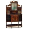 Image 1 : Victorian Sheritan revival rosewood and marquetry inlaid sideboard with mirrored back on turned s…