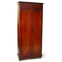 Victorian mahogany wardrobe, fitted a pair of arched panelled doors enclosing hanging space…