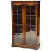 Image 1 : Oak bookcase, fitted a pair of leaded glazed doors enclosing four shelves on a plinth base…