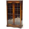 Image 1 : Oak bookcase, fitted a pair of leaded glazed doors enclosing four shelves on a plinth base…