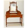 Image 1 : Edwardian mahogany dressing table with mirror back and an arrangement of drawers…