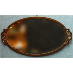 Arts & Crafts style copper framed bevel edge mirror…