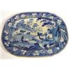 Image 1 : Early Victorian blue and white transfer printed rectangular plate, decorated with a shepherd and …