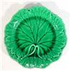 Image 1 : Green glazed Wedgwood Majolica leaf dish, marks to back, 20cm diameter…