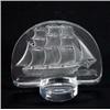 Image 1 : Lalique pin tray moulded with a sailing ship, signature to base, 6cm high…