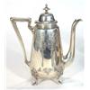 Image 1 : Silver plated Art Nouveau Mackintosh style coffee pot, chased with stylized flowers, marks to bas…