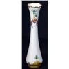 Image 1 : Moorcroft MacIntyre slender vase with fluted rim, decorated in 18th century floral swag design pa…