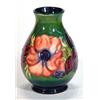 Image 1 : Moorcroft baluster vase, hand painted with anemones, 15cm high…