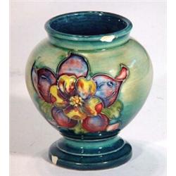 Moorcroft vase decorated with frilled orchids, impressed marks to base, 8cm high…