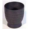 Image 1 : Wedgwood Keith Murray designed black basalt vase, incised with bands of chevrons, various marks a…