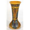 Image 1 : Clews chameleon ware vase, hand painted in browns, blues and yellows with an abstract pattern, 24…