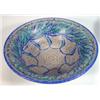 Image 1 : Pilkingtons Royal Lancastrian pottery bowl, hand painted in blues and greens with stylised leaves…