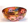Image 1 : Hand coloured and transfer printed Hollingshead in Kirkham  bowl, decorated with pink and purple …