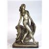 Image 1 : Rooksyn plaster deco figurine of a scantily clad maiden on rectangular base, impressed marks to b…