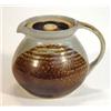Image 1 : Guy Sydenham studio pottery jug and cover, decorated in grey and brown glazes, impressed marks to…