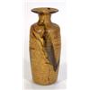 Image 1 : Cylindrical Colin Pearson Studio pottery vase with flared rim, decorated in browns, impressed mar…
