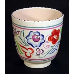 Hand painted Poole Pottery floral planter, marks to base, 16cm high…