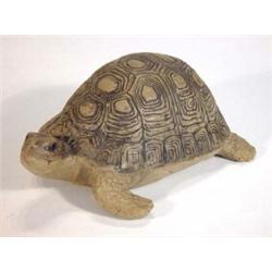 Poole Barbara Lindley Adams stoneware tortoise, 15cm long, impressed marks to base…