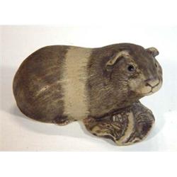 Poole Pottery Barbara Lindley Adams stoneware guinea pig, 13cm long, impressed marks to base…