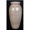 Image 1 : Opaque white iridescent Royal Brierley glass vase, 26cm high…