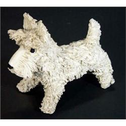 Continental pottery terrier dog, 15cm high…