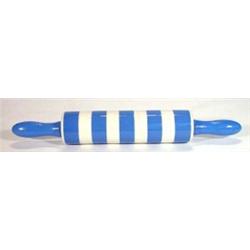 TG Green Cornishware blue banded rolling pin, marks to end, 46cm long…