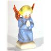 Image 1 : Hand painted Hummel praying angel in blue dress, marks to base, 12cm high…