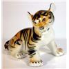 Image 1 : Hand painted USSR seated tiger, marks to base, 14cm high…