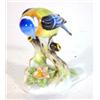 Image 1 : Hand painted Royal Adderley bluetit on a branch, marks to base, 9cm high…