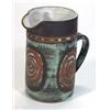 Image 1 : Briglin pottery cylindrical jug, decorated in brown abstract pattern, impressed marks to base, 15…