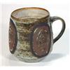 Image 1 : Briglin pottery mug, decorated with a brown abstract pattern, impressed marks to base, 12cm high…