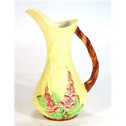 Hand painted Carltonware Austrian floral design jug, marks to base, 28cm high…