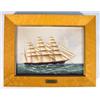 Image 1 : Rectangular Wedgwood burr maple framed clipper ship plaque 'Great Republic', marks to back, 32cm …