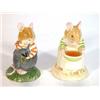 Image 1 : Hand painted Royal Doulton 'Mrs Toadflax and Wilfred Toadflax', largest 9cm high…
