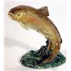 Image 1 : Hand painted Beswick leaping trout, marks to base, 18cm high…