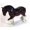 Image 1 : Large hand painted Beswick shire horse with horseshoe on foot, marks to underside, 26cm high…