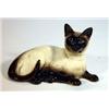 Image 1 : Hand painted Beswick Siamese cat laying down, 18cm long, mark to base…