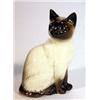 Image 1 : Hand painted Beswick seated Siamese cat, marks to base, 11cm high…