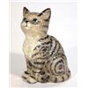 Image 1 : Hand painted Beswick grey swiss roll swirl patterned seated cat, marks to base, 10cm high…