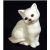Image 1 : White glazed Beswick seated cat, marks to base, 7cm high…
