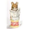 Image 1 : Hand painted Beswick Beatrix Potter 'Tailor of Gloucester', brown bacl stamp…