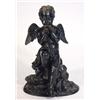 Image 1 : Bronze winged cherub drinking from a shell seated on a rock, 30cm high…